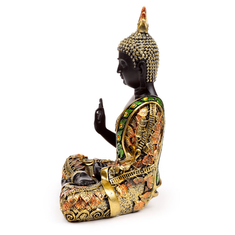 Black & Orange Gold Thai Buddha Mediation BUD383