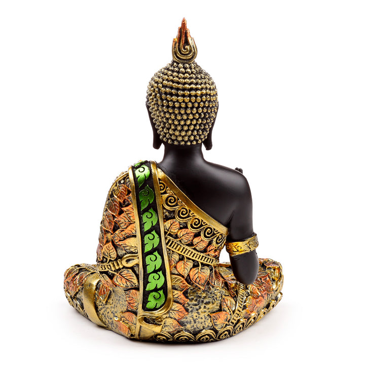 Black & Orange Gold Thai Buddha Mediation BUD383