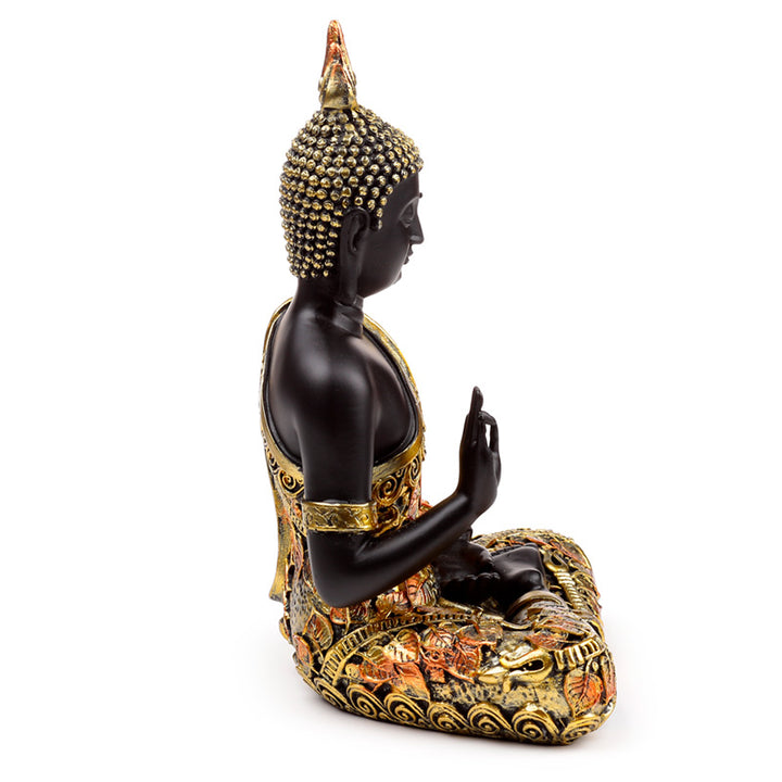 Black & Orange Gold Thai Buddha Mediation BUD383
