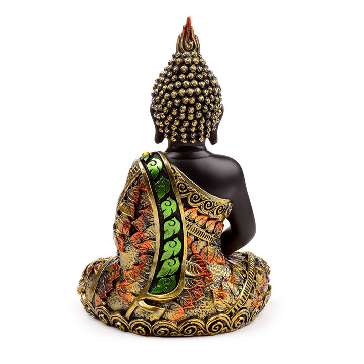 Black & Orange Gold Thai Buddha Contemplation BUD384