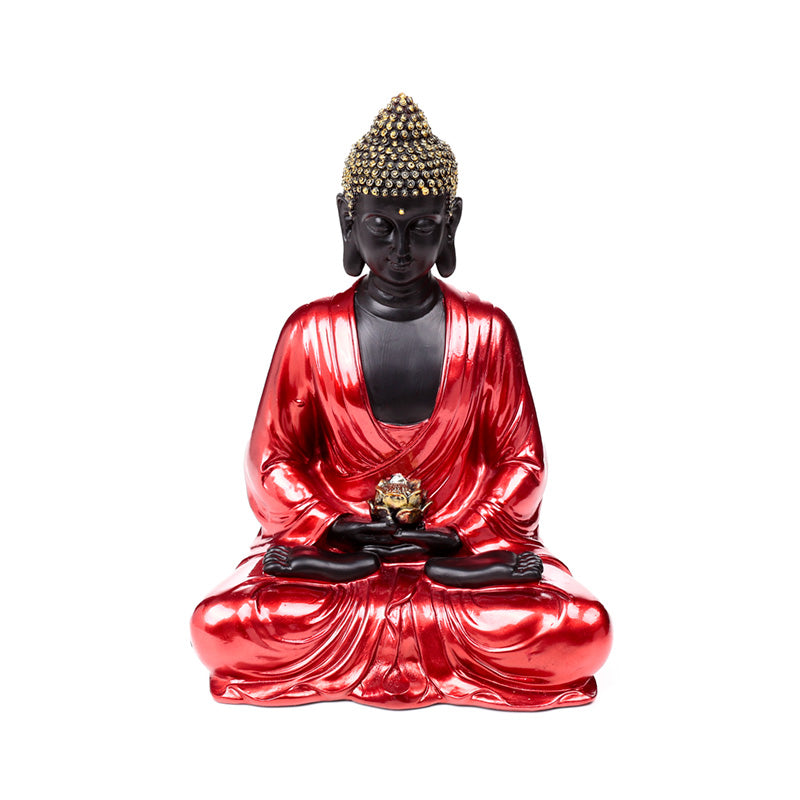 Red, Black & Gold Thai Buddha Contemplation BUD394