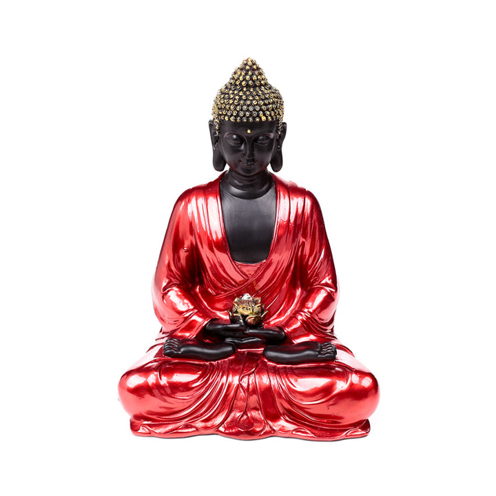 Red, Black & Gold Thai Buddha Contemplation BUD394