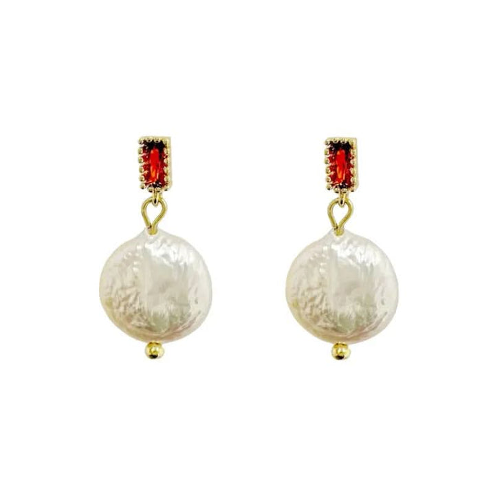 Baroque Pearl Drop Stud Earrings