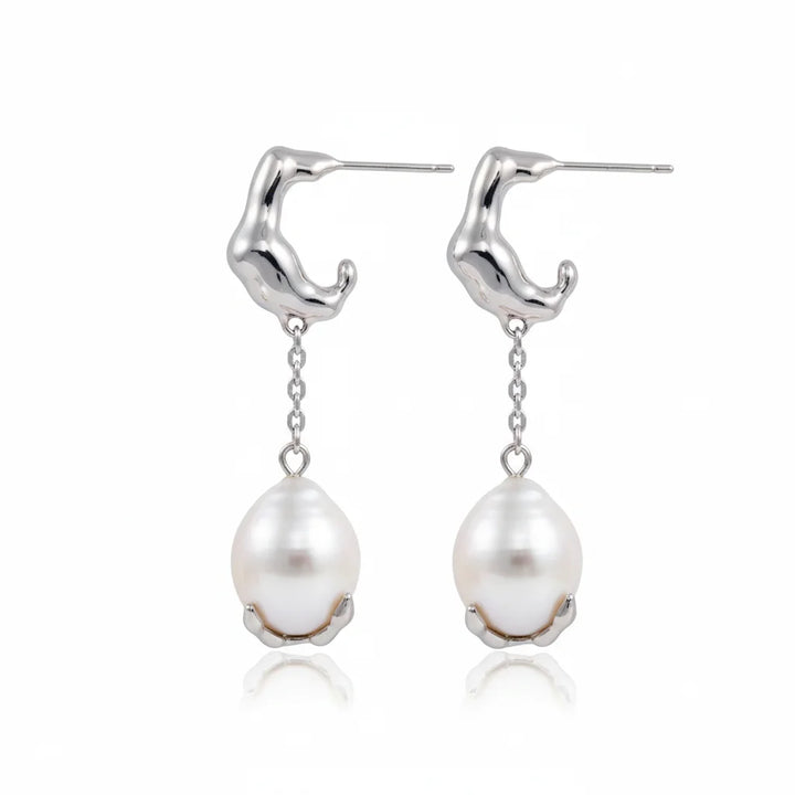 Baroque Pearl Hook Dangle Earrings