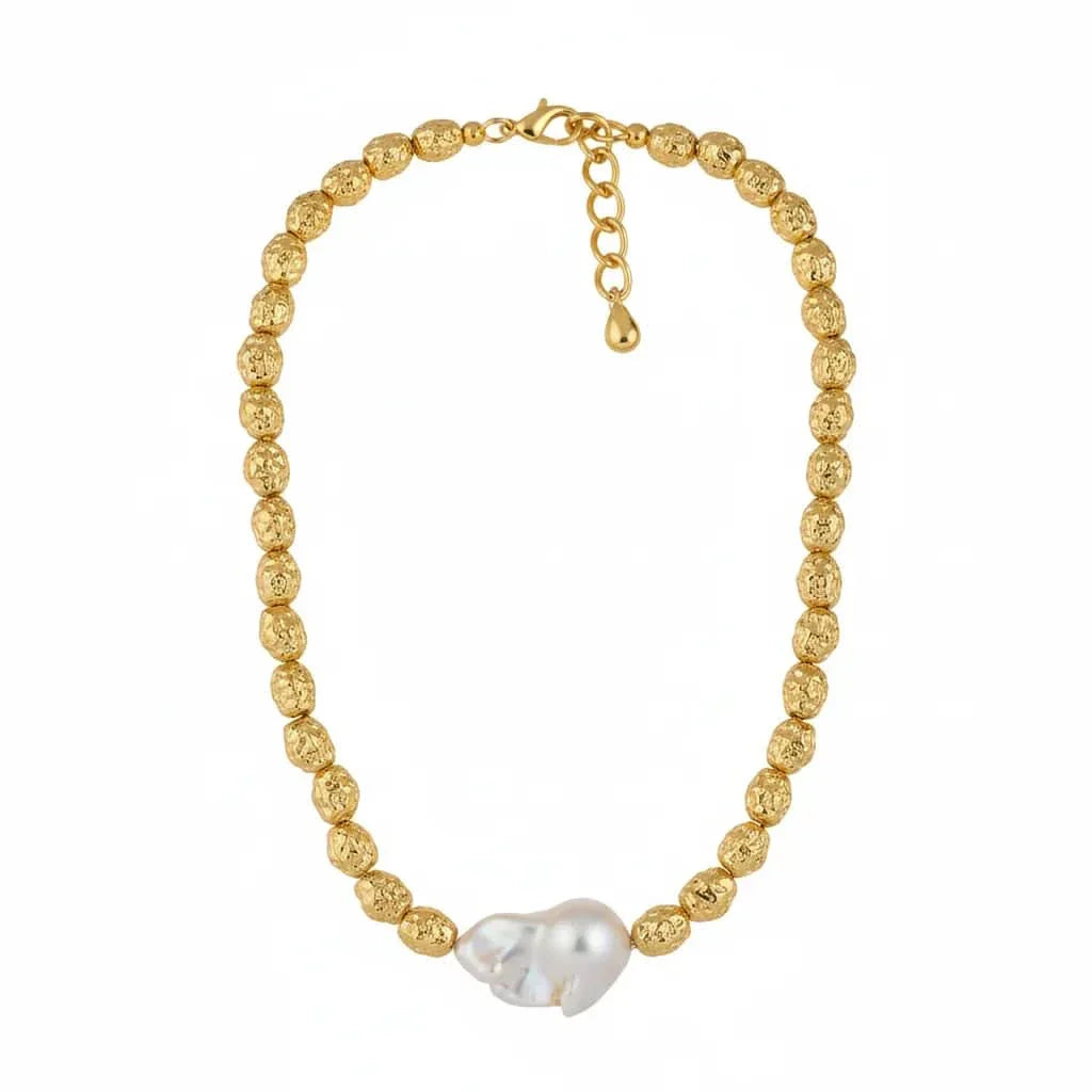 Baroque Pearl Necklace – One or Three Pearls