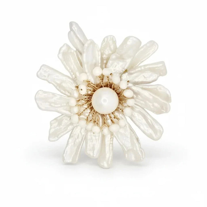 Baroque Pearls Daisy Brooch