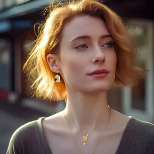 Gold vermeil Baroque pearl drop earrings