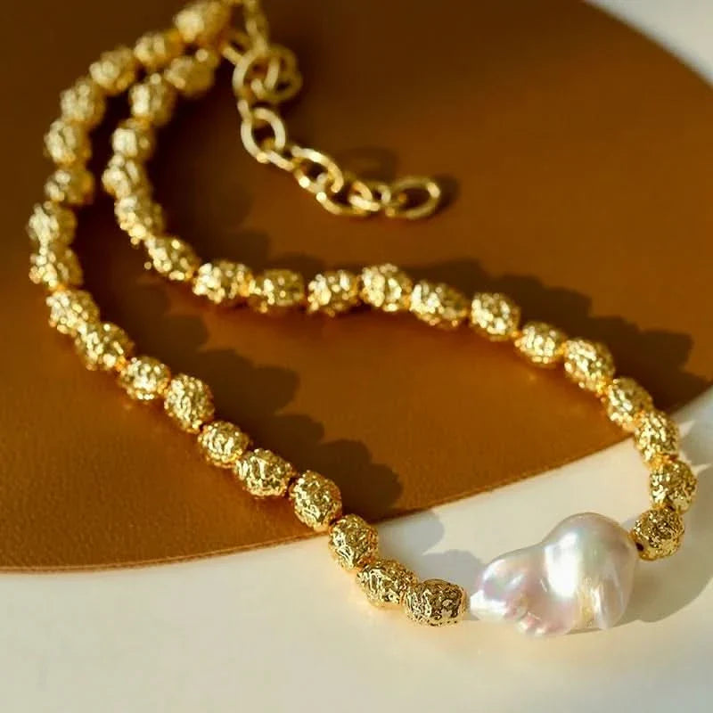 Baroque Pearl Necklace – One or Three Pearls