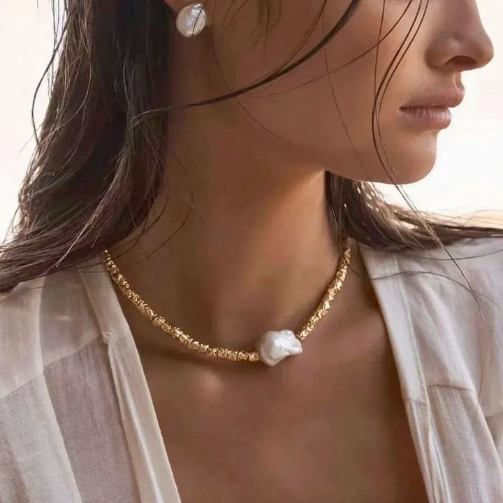 Baroque Pearl Necklace – One or Three Pearls