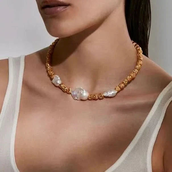 Baroque Pearl Necklace – One or Three Pearls