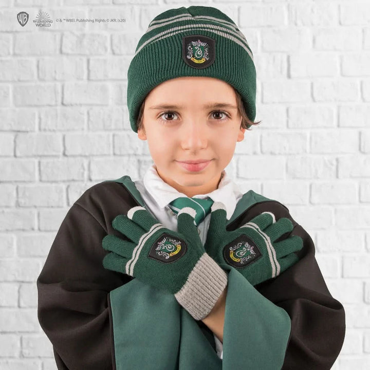 Kids Slytherin Gloves And Beanie Set CR1322