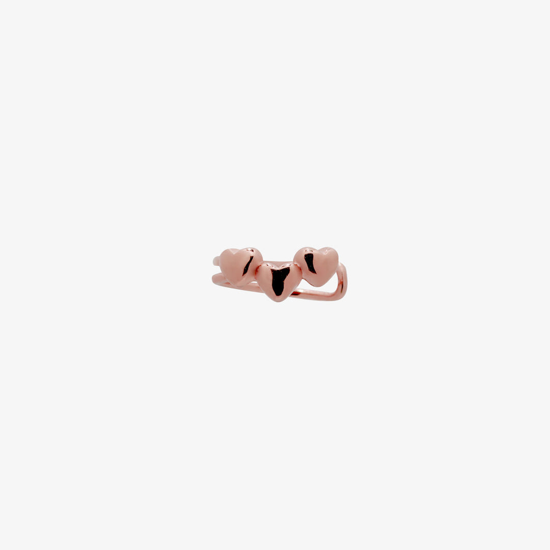 Triple Heart Ear Cuff-5