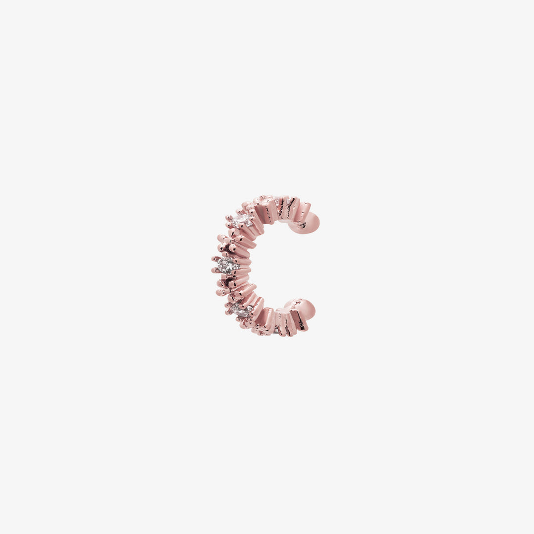 Flower Cubic Ear Cuff-5