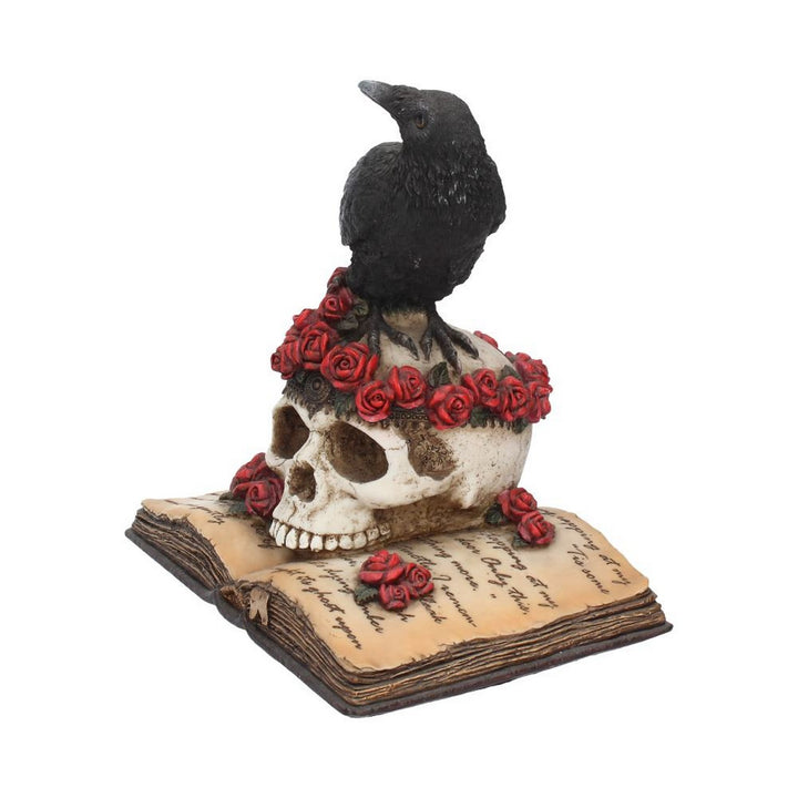 Heartaches Reflection Raven Figurine Skull Rose Valentine Ornament C0748C4