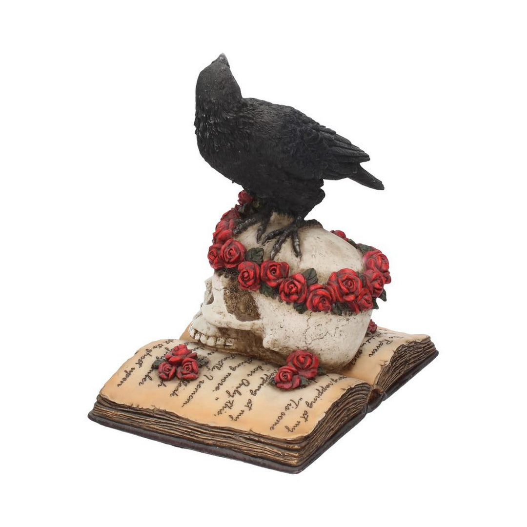 Heartaches Reflection Raven Figurine Skull Rose Valentine Ornament C0748C4