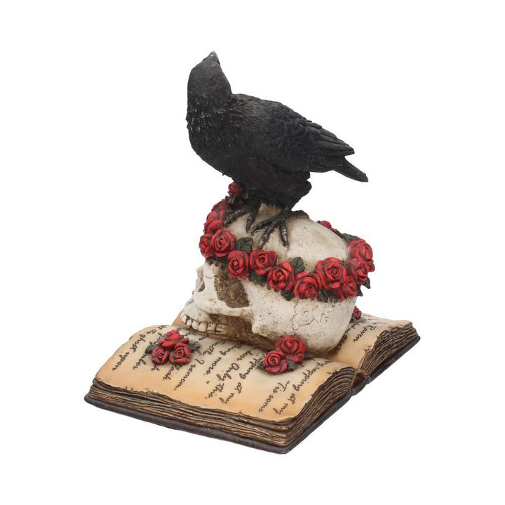 Heartaches Reflection Raven Figurine Skull Rose Valentine Ornament C0748C4