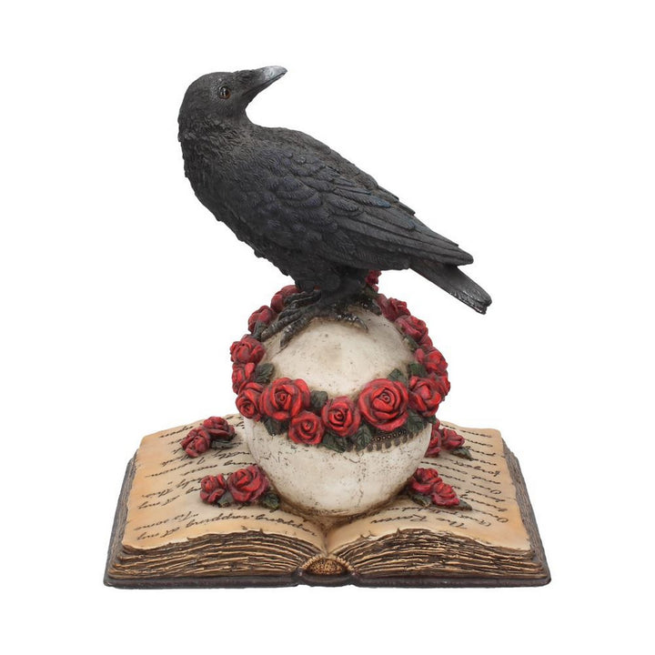 Heartaches Reflection Raven Figurine Skull Rose Valentine Ornament C0748C4