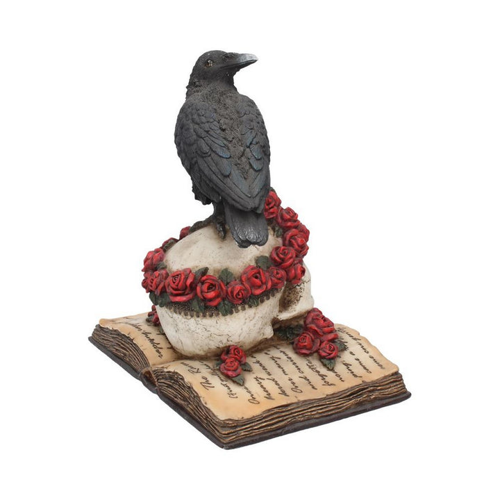 Heartaches Reflection Raven Figurine Skull Rose Valentine Ornament C0748C4