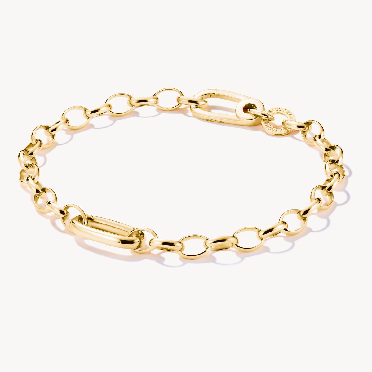 Thomas Sabo Charm Club Charming Connect Gold Plated Link Bracelet C1202-413-39