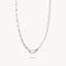 Thomas Sabo Charm Club Charming Connect Sterling Silver Paperclip Link Pearl Necklace C1211-082-14