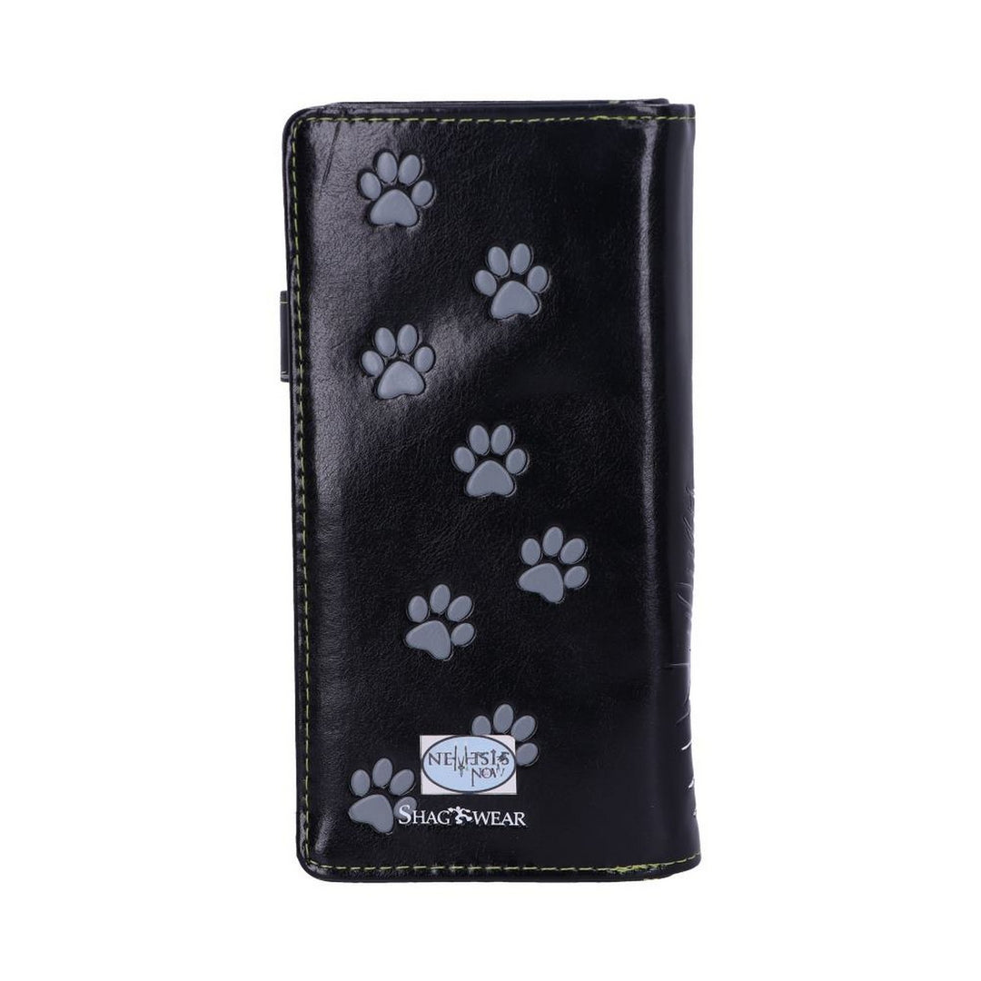 Black Lucky Cat Purse Embossed Eye Tail Wallet C3012H7