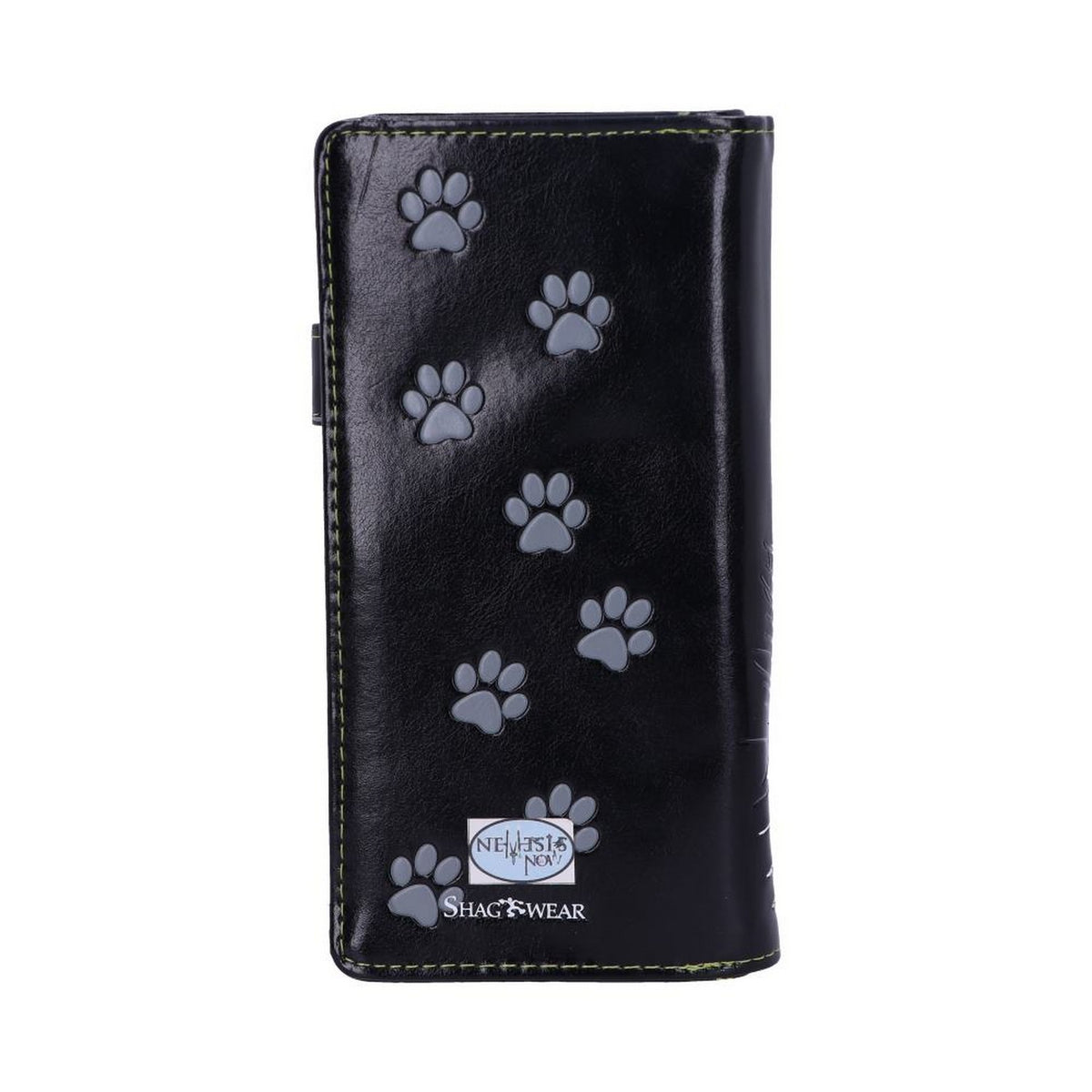 Black Lucky Cat Purse Embossed Eye Tail Wallet C3012H7