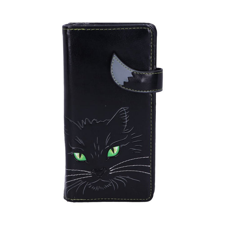 Black Lucky Cat Purse Embossed Eye Tail Wallet C3012H7