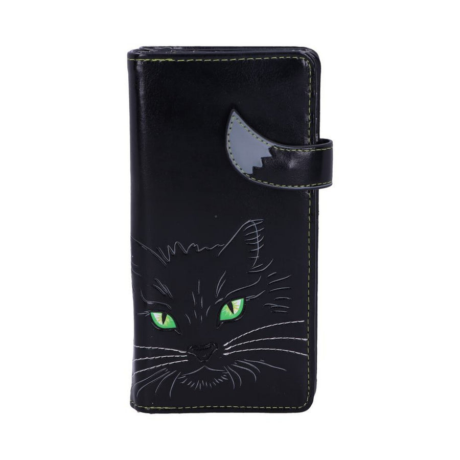Black Lucky Cat Purse Embossed Eye Tail Wallet C3012H7