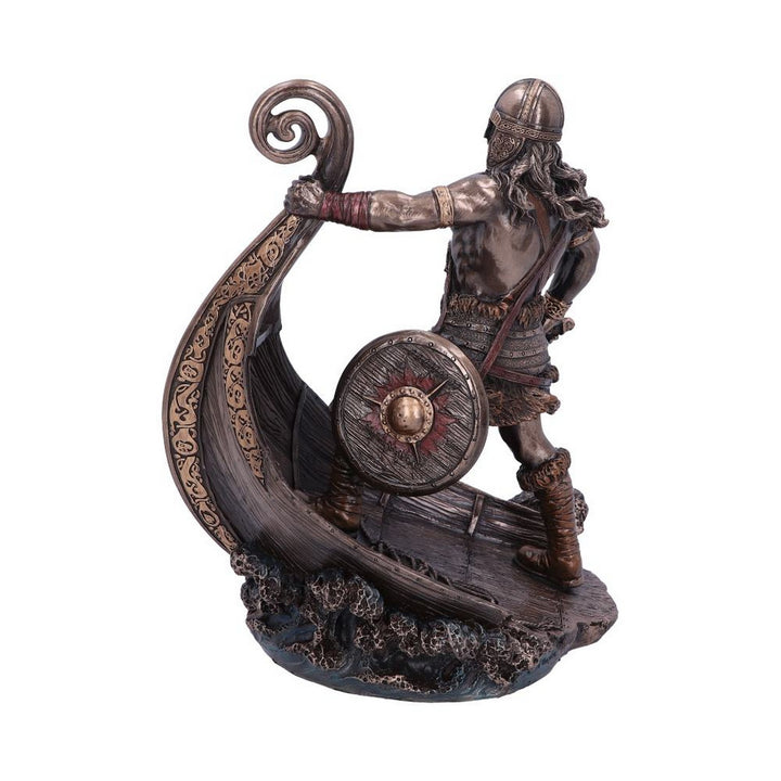 Bronzed Halvor Viking Longship Figurine C4962R0