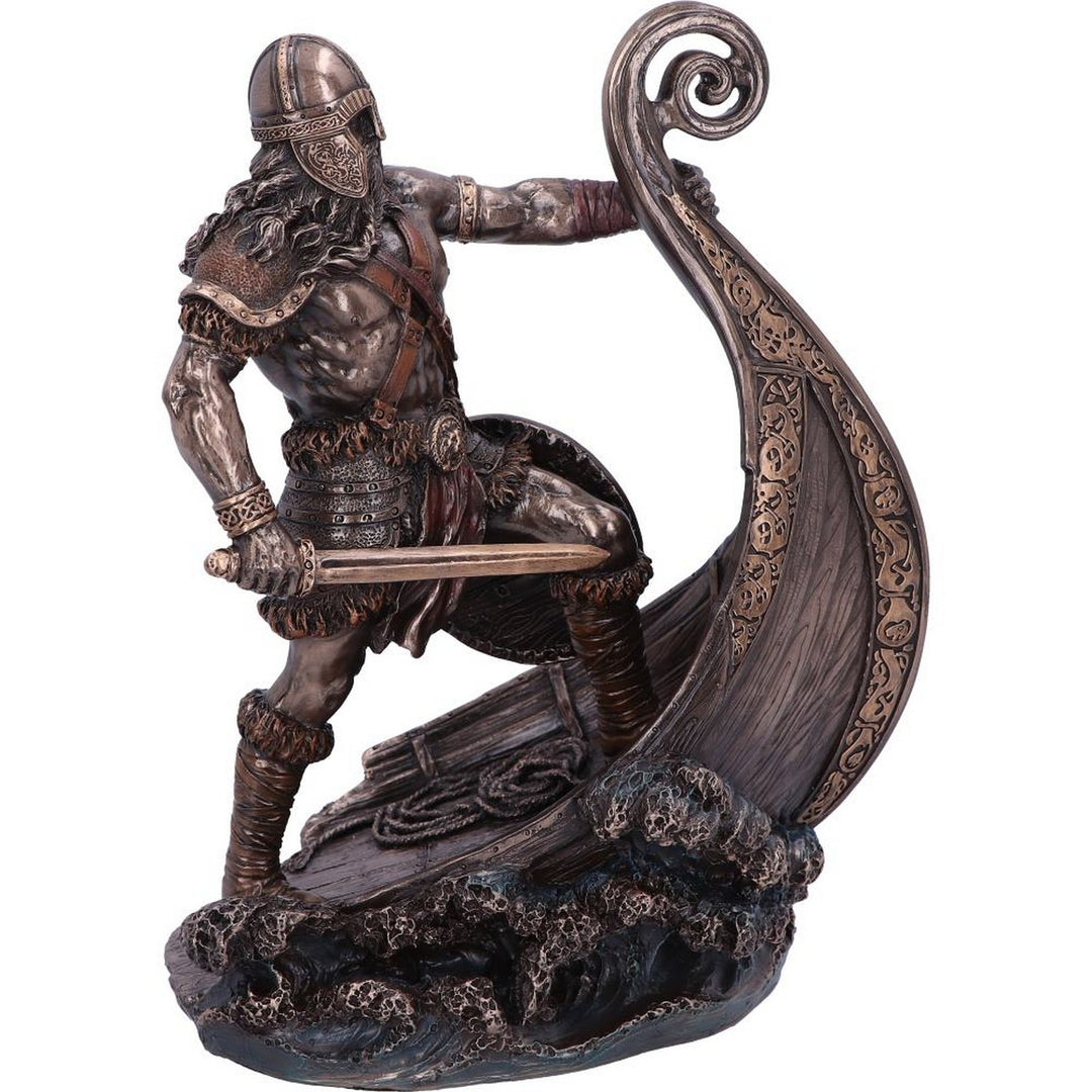 Bronzed Halvor Viking Longship Figurine C4962R0
