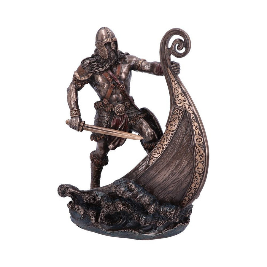 Bronzed Halvor Viking Longship Figurine C4962R0