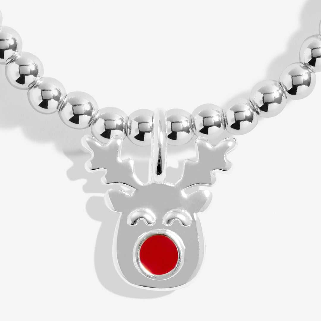 a necklace with a reindeer head on it