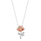 Disney Princess Sterling Silver Beauty & Beast Stone Set Rose Necklace C902725TZWL-P PH