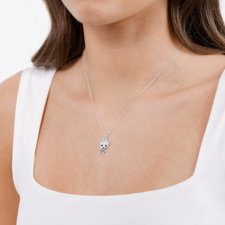 Silver Groot Charm Necklace C904564SRHL-P.PH