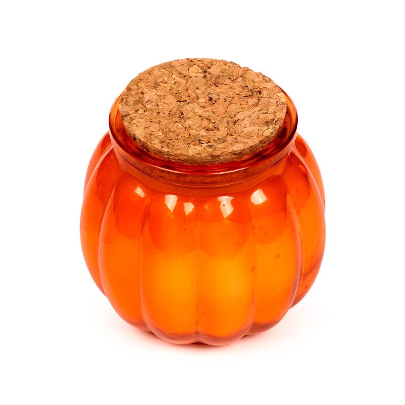 Autumn Harvest Pumpkin Spice Shaped Soy Wax Glass Candle Jar CAND101