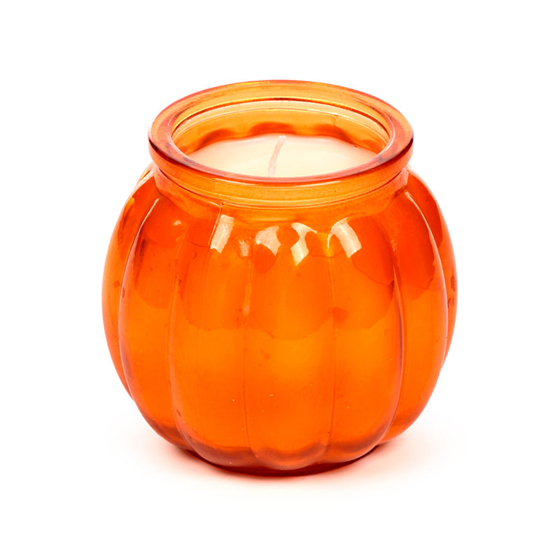 Autumn Harvest Pumpkin Spice Shaped Soy Wax Glass Candle Jar CAND101