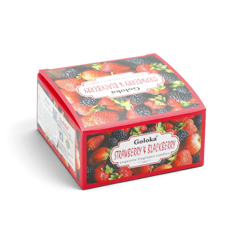 Goloka Strawberry & Blackberry Wax Candle Tin CAND116