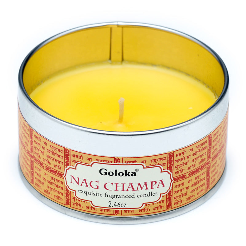 Goloka Nag Champa Wax Candle Tin CAND87