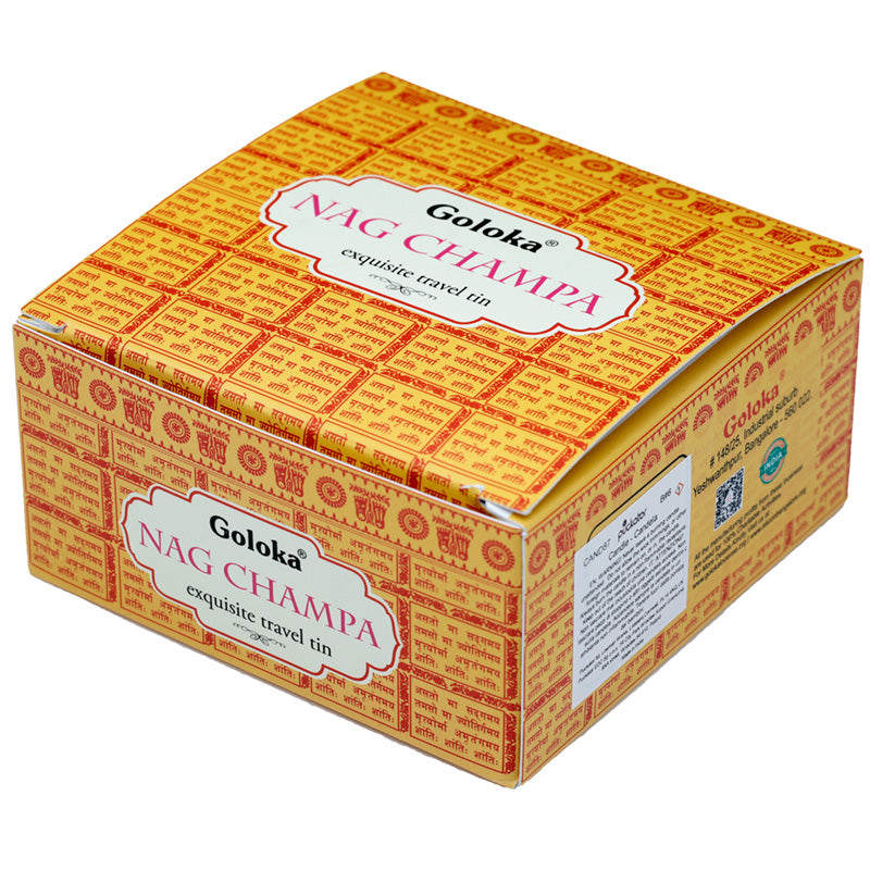 Goloka Nag Champa Wax Candle Tin CAND87