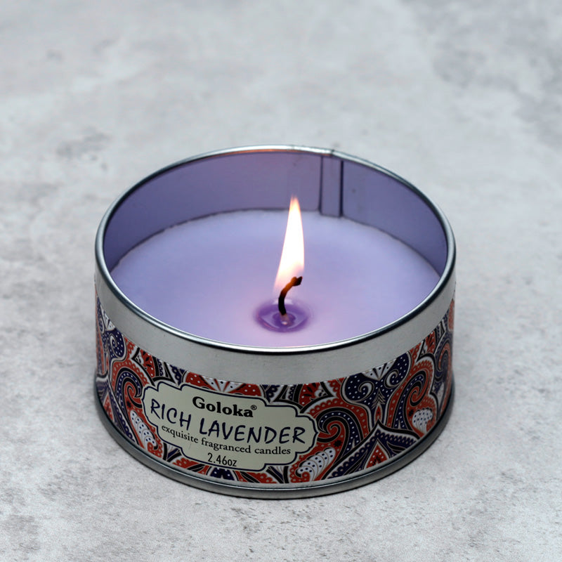 Goloka Lavender Wax Candle Tin CAND88