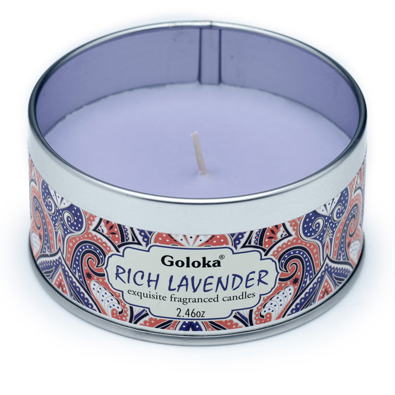 Goloka Lavender Wax Candle Tin CAND88