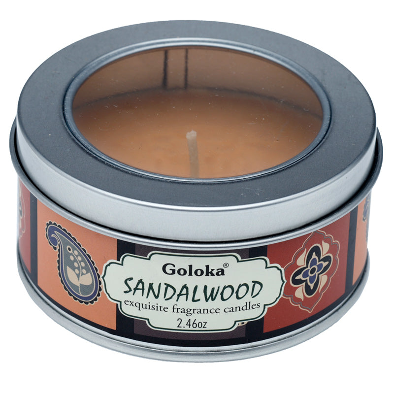 Goloka Sandalwood Wax Candle Tin CAND93
