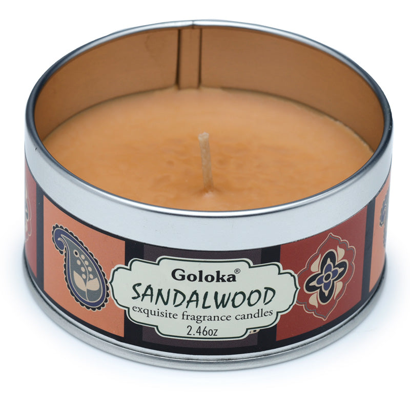 Goloka Sandalwood Wax Candle Tin CAND93