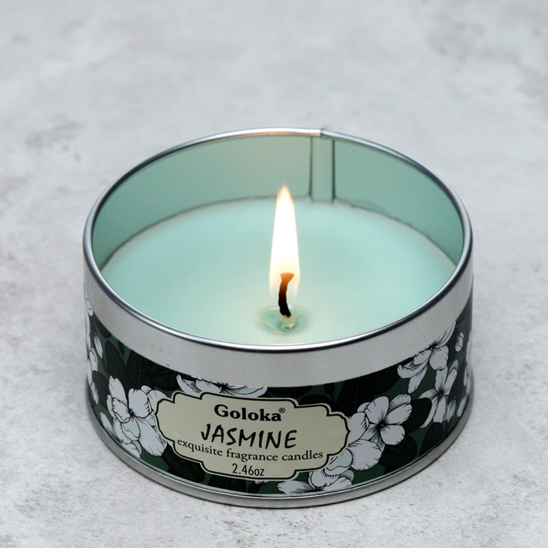 Goloka Jasmine Wax Candle Tin CAND94