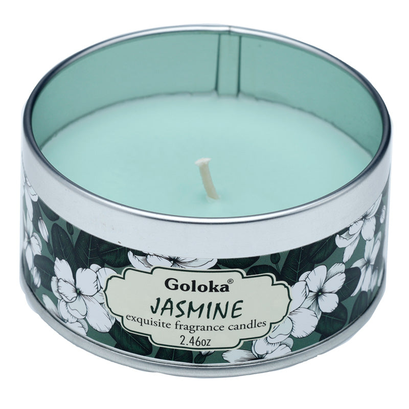 Goloka Jasmine Wax Candle Tin CAND94