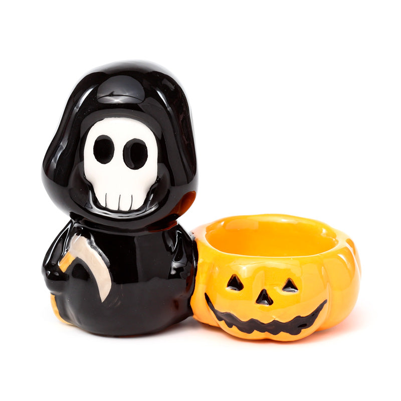 Ceramic Skull Boy Tea Light Candle Holder CAND99