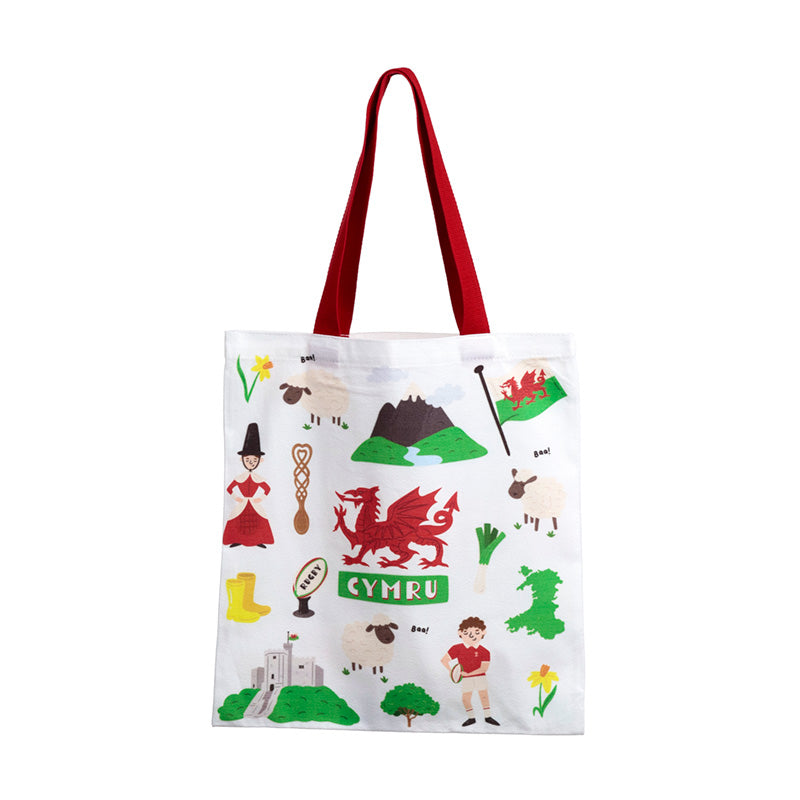 Welsh Dragon Wales (Cymru) Reusable Tote Bag CBAG127
