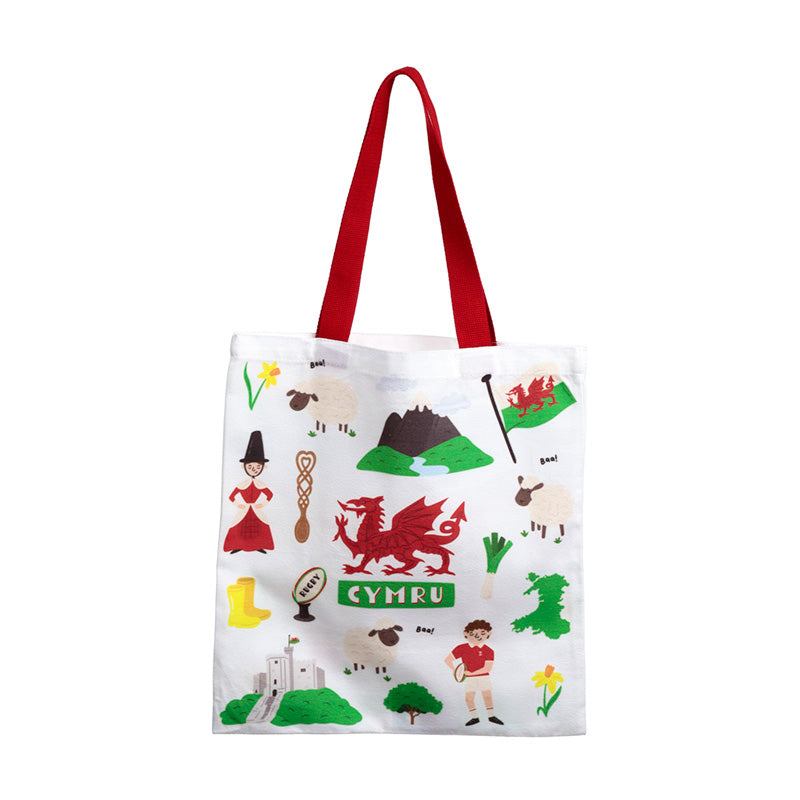Welsh Dragon Wales (Cymru) Reusable Tote Bag CBAG127