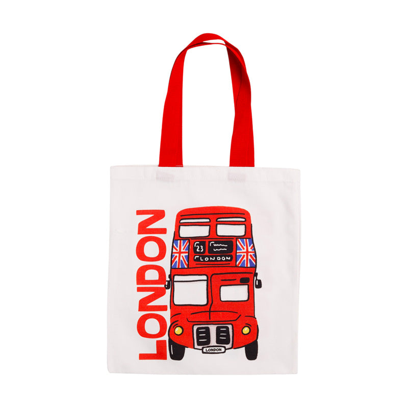 London Souvenir Red Bus Reusable Tote Bag CBAG139