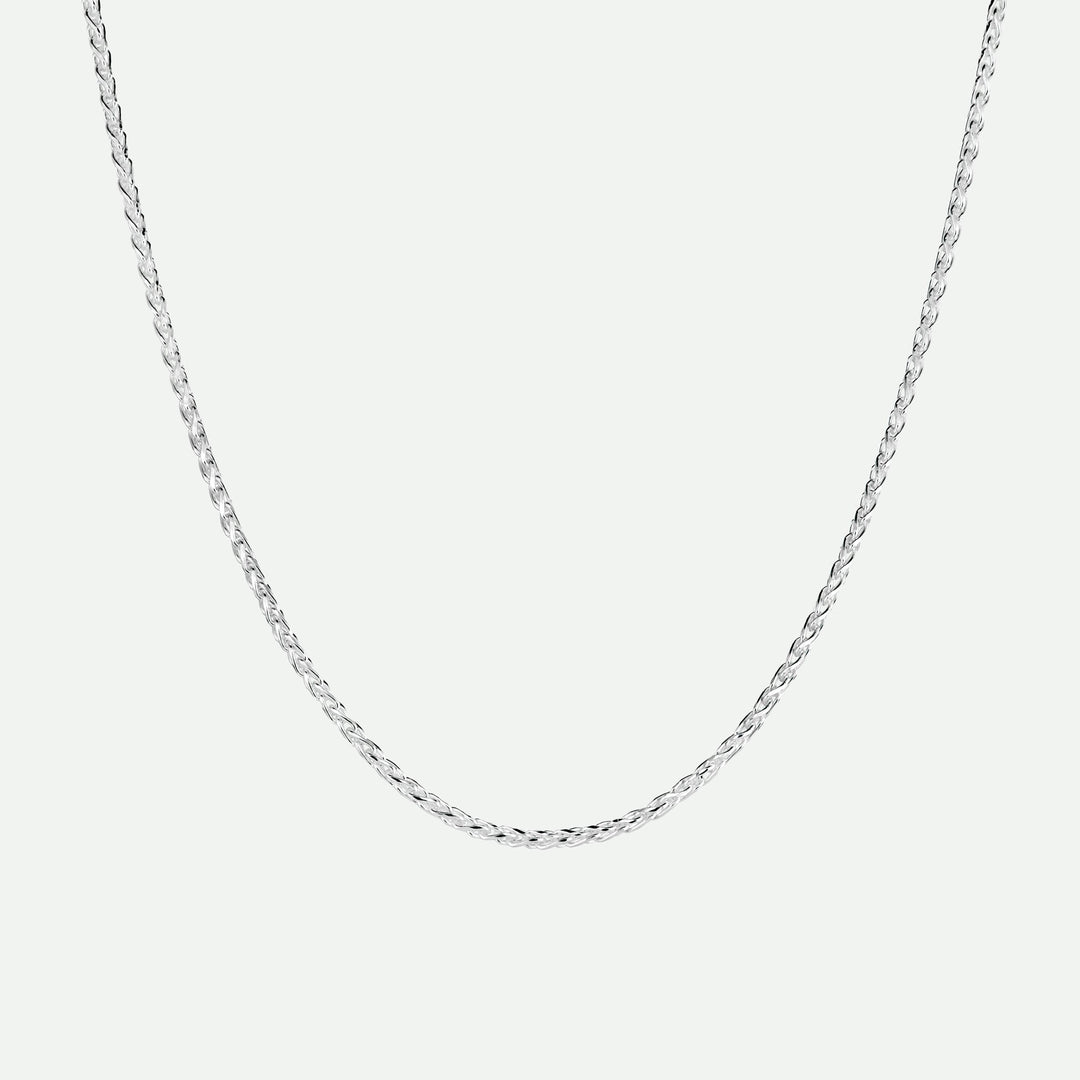 Sterling Silver Wheat Chain Necklace 18 inch